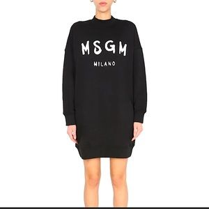 MSGM LOGO PRINT SWEATSHIRT DRESS NWOT SIZE M
